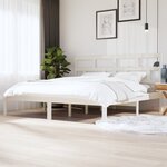 vidaXL Cadre de lit sans matelas blanc bois de pin massif 200x200 cm