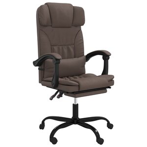 vidaXL Fauteuil inclinable de bureau Marron Similicuir