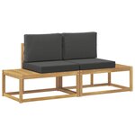 vidaXL Canapé d'extérieur en bout 2 Pièce Blanc Bois d'Acacia Massif