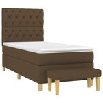 vidaXL Sommier à lattes de lit avec matelas Marron foncé 80x200 cm