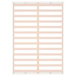 vidaXL Cadre de lit sans matelas blanc 120x190 cm bois massif