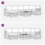 vidaXL Ensemble de canapés d'extérieur 8 Pièces Naturel et Anthracite