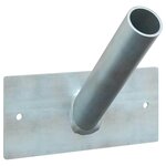 vidaXL Support de mât de drapeau Argent 13 x 6 cm Acier