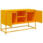 vidaXL Meuble TV jaune moutarde 100 5x39x60 5 cm acier