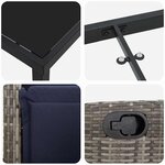 vidaXL Ensemble de salle à manger pour jardin 3 Pièces Gris polyrotin