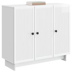 vidaXL Buffet Blanc brillant 89 x 34 5 x 80 cm Bois d'ingénierie