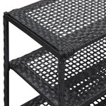 vidaXL Étagère à chaussures Noir 50x30x120 cm Résine tressée