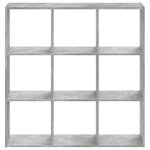 vidaXL Bibliothèque gris béton 102x32x102 cm bois d'ingénierie