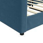 vidaXL Lit de repos sans matelas bleu 80x200 cm velours