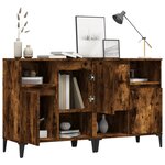 vidaXL Buffets 2 Pièces chêne fumé 60x35x70 cm bois d'ingénierie