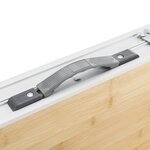 Table de camping pliable avec poignée de transport - Kingcamp - Forme arrondie