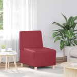vidaXL Unité de Sofa Modulaire Sans Accoudoirs Rouge bordeaux