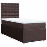 vidaXL Sommier à lattes de lit avec matelas Marron foncé 80x200 cm
