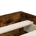 vidaXL Cadre de lit avec tiroirs sans matelas chêne fumé 120x190 cm