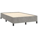 vidaXL Sommier à lattes de lit et matelas gris clair 120x190cm velours