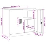 vidaXL Armoire de rangement Jaune moutarde 80 x 40 x 70 cm Acier
