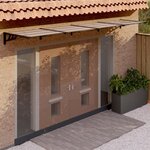 vidaXL Auvent de porte Noir 396x90 cm Polycarbonate
