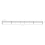 vidaXL Clôture de jardin avec dessus en lance Acier 15 3 x 0 6 m Noir