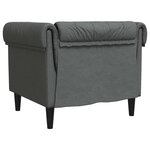 vidaXL Fauteuil Chesterfield Gris foncé 78.5 x 74.5 x 74.5 cm tissu