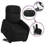 vidaXL Fauteuil inclinable électrique noir tissu