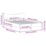 vidaXL Cadre de lit sans matelas 120x190 cm bois de pin massif