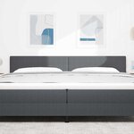 vidaXL Tête de lit avec tête de lit Gris foncé 200 cm Cuir synthétique