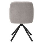 Chaise salle à manger bouclé beige style oeuf