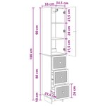 vidaXL Ensemble de Meubles 2 Pièces 33 x 34 5 x 90 cm Bois d'ingénierie