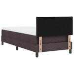 vidaXL Lit à ressorts avec matelas Marron foncé 100 x 200 cm tissu