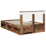 vidaXL Cadre de lit Bois ancien 120 x 190 cm Bois d'ingénierie