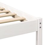 vidaXL Cadre de lit avec des lumières à LED Blanc 200 x 200 cm bois