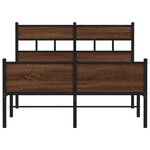 vidaXL Cadre de lit sans matelas chêne marron 120x190 cm