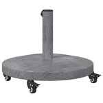 vidaXL Pied de parasol Aspect Bois Gris Foncé 48 x 48 x 32 cm