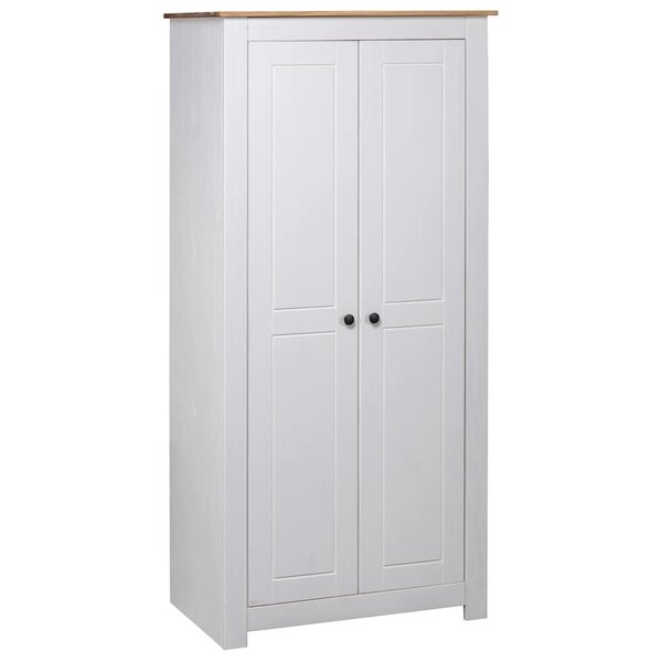 vidaXL Garde-robe Blanc 80x50x171 5 cm Pin massif Assortiment Panama