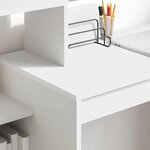vidaXL Bureau avec étagère Blanc 100 x 40 x 90 cm Bois d'ingénierie