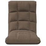 vidaXL Chaise pliable de sol Taupe Tissu