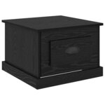 vidaXL Table basse Chêne noir 50 x 50 x 35 cm Bois d'ingénierie