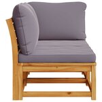 vidaXL Salon de jardin 2 Pièces avec coussins bois massif d'acacia