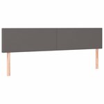 vidaXL Sommier à lattes de lit avec matelas gris 120x190 cm similicuir