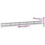 vidaXL Panier gabion avec couvercle 1000x50x50 cm fer galvanisé