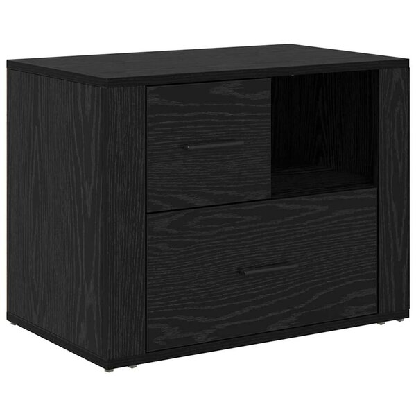 vidaXL Cabinet de chevet Chêne noir 35 x 60 x 50 cm Bois d'ingénierie