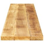 vidaXL Dessus de table rectangulaire bois massif de manguier brut