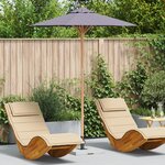 vidaXL Parasol de jardin gris foncé 180x230 cm en bambou
