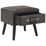 vidaXL Table de chevet Gris 40x35x40 cm Velours