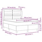 vidaXL Lit à ressorts avec matelas Bleu 140 x 190 cm tissu