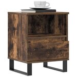 vidaXL Table de chevet chêne fumé 40x35x50 cm bois d’ingénierie