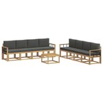 vidaXL Ensemble de canapés d'extérieur 9 pc Blanc et anthracite