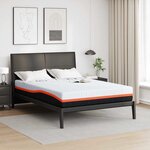 vidaXL Matelas Blanc et Gris 160 x 200 cm Mousse à Mémoire