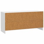 vidaXL Meuble TV Blanc brillant 99 x 34 5 x 47 cm Bois d'ingénierie