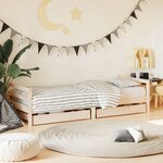 vidaXL Cadre de lit d'enfants et tiroirs 90x190 cm bois de pin massif